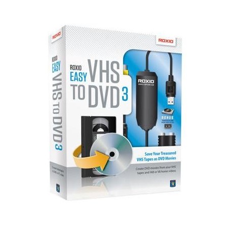 Roxio Easy VHS to DVD 3, Win, ML carte d'acquisition vidéo USB 2.0