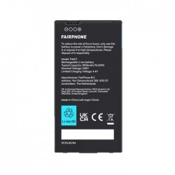 Fairphone F4BATT-1ZW-WW1 pièce de rechange de téléphones mobiles Batterie Noir