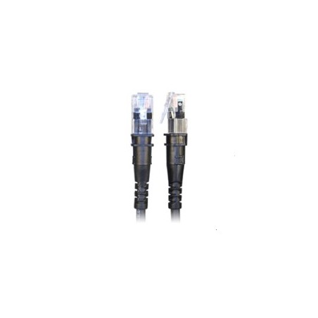 PatchSee TP-6A-F 2 câble de réseau Noir 0,6 m Cat6a U UTP (UTP)