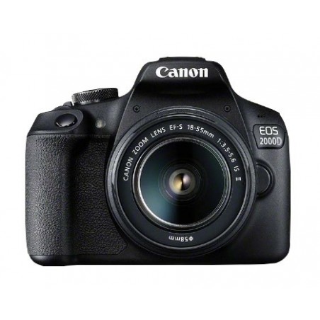 Canon EOS 2000D BK 18-55 IS II EU26 Kit d'appareil-photo SLR 24,1 MP CMOS 6000 x 4000 pixels Noir