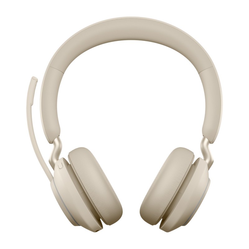 Jabra Evolve2 65, MS Stereo Casque Sans fil Arceau Bureau Centre d'appels USB Type-A Bluetooth Beige