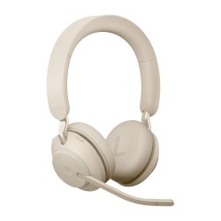 Jabra Evolve2 65, MS Stereo Casque Sans fil Arceau Bureau Centre d'appels USB Type-A Bluetooth Beige