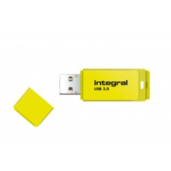 Integral 64GB USB3.0 DRIVE NEON YELLOW UP TO R-100 W-30 MBS lecteur USB flash 64 Go USB Type-A 3.2 Gen 1 (3.1 Gen 1) Jaune