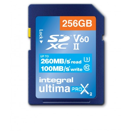 Integral 256GB ULTIMAPRO X2 SDXC 260 100MB UHS-II V60 256 Go SD