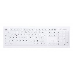 CHERRY AK-C8100F-FU1-W FR clavier RF sans fil AZERTY Français Blanc