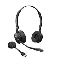 Jabra Engage 55 Casque Sans fil Arceau Bureau Centre d'appels Noir, Titane