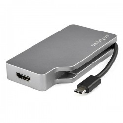 StarTech.com Adaptateur multiport USB-C - Gris sidéral - 4-en-1 USB-C vers VGA, DVI, HDMI, ou Mini DisplayPort