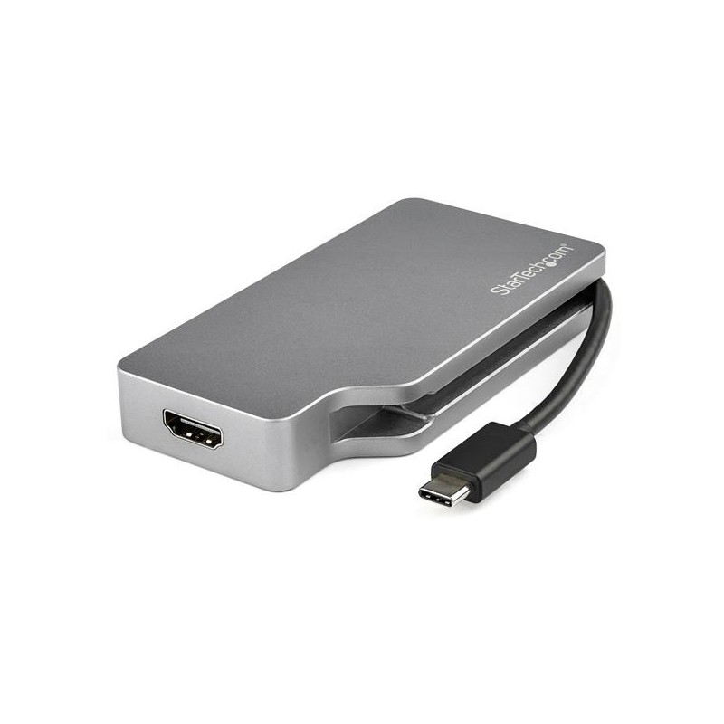 StarTech.com Adaptateur multiport USB-C - Gris sidéral - 4-en-1 USB-C vers VGA, DVI, HDMI, ou Mini DisplayPort