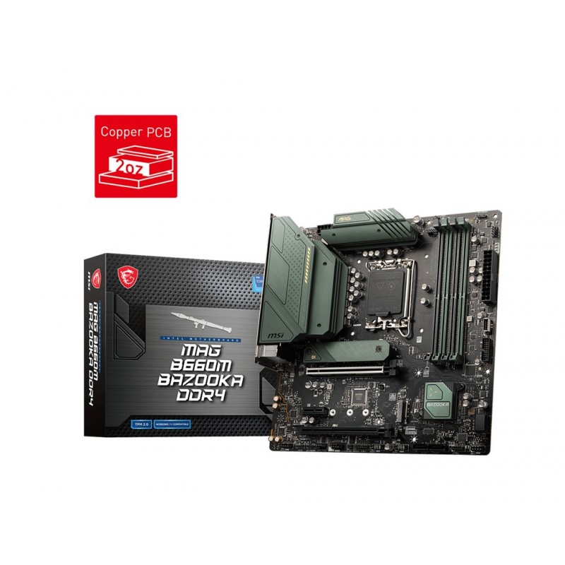 MSI MAG B660M BAZOOKA DDR4 carte mère Intel B660 LGA 1700 micro ATX