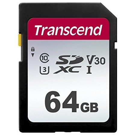 Transcend TS64GSDC300S mémoire flash 64 Go SDXC NAND Classe 10