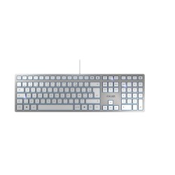 CHERRY KC 6000 SLIM Clavier filaire, blanc argent, USB, AZERTY - FR