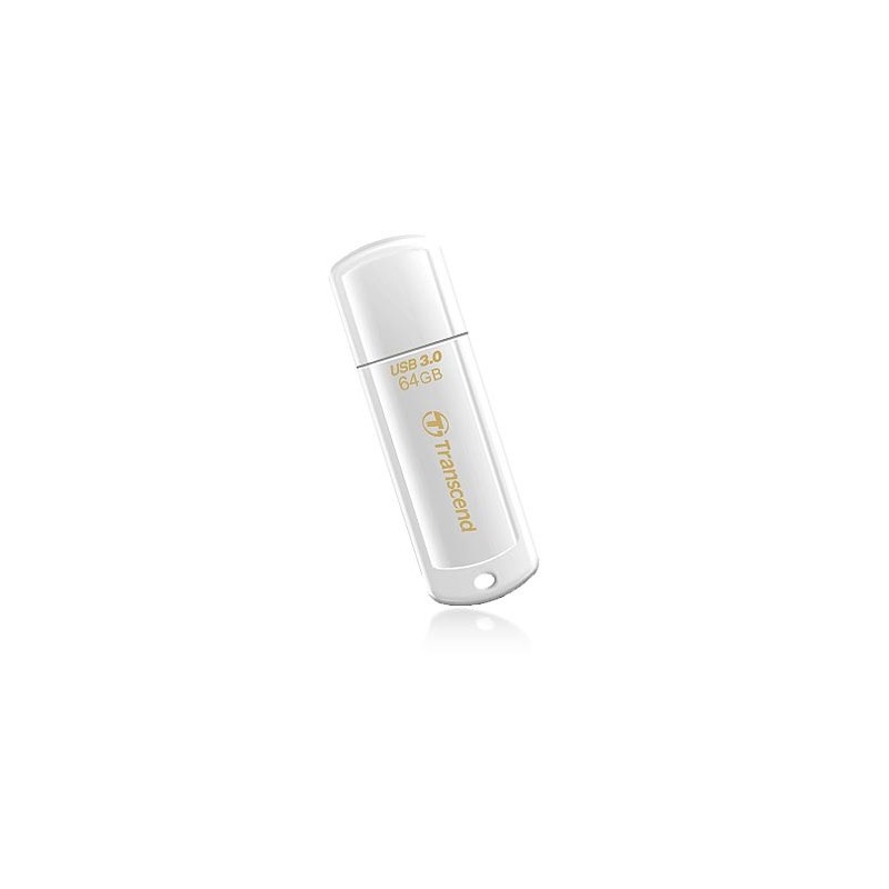 Transcend JetFlash 730 64GB USB 3.0 lecteur USB flash 64 Go USB Type-A 3.2 Gen 1 (3.1 Gen 1) Blanc