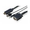 Sony CAB-VGAHDMI1 câble vidéo et adaptateur 1 m VGA 3.5 mm HDMI Noir