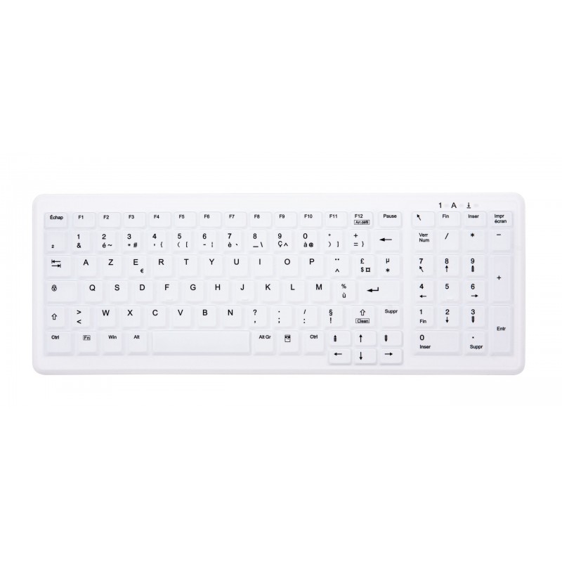 CHERRY AK-C7000 clavier FR sans fil +USB AZERTY Français Blanc