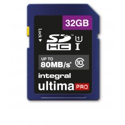 Integral 32GB ULTIMAPRO SDHC XC 80MB CLASS 10 UHS-I U1 32 Go SD