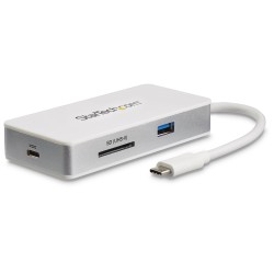 StarTech.com Adaptateur multiport USB-C avec lecteur de carte SD (UHS-II), Power Delivery 100 W et ports HDMI 4K, GbE et USB 3.0