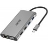 Acer 11in1 Type C dongle Avec fil USB 3.2 Gen 1 (3.1 Gen 1) Type-C Argent