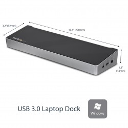 StarTech.com Station d'accueil USB 3.0 pour deux PC portables - KVM - Partagez un clavier, une souris, 2 écrans et des fichiers