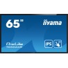 iiyama T6562AS-B1 affichage de messages Écran plat interactif 163,8 cm (64.5") IPS 500 cd m² 4K Ultra HD Noir Écran tactile