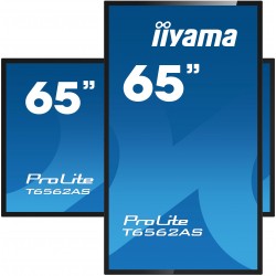 iiyama T6562AS-B1 affichage de messages Écran plat interactif 163,8 cm (64.5") IPS 500 cd m² 4K Ultra HD Noir Écran tactile