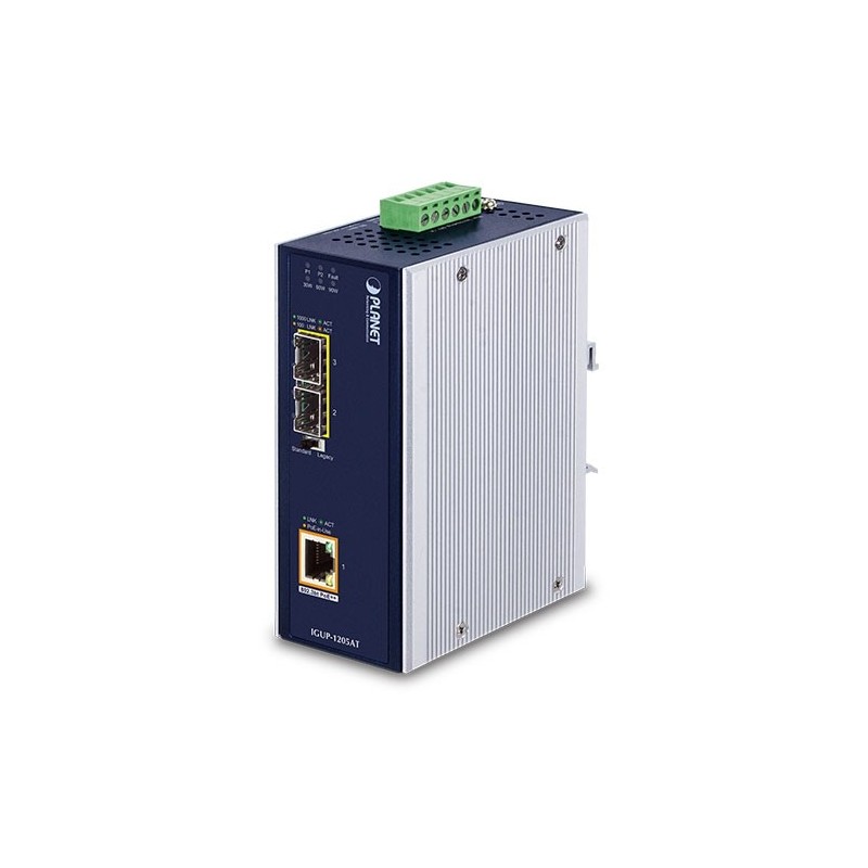 PLANET IGUP-1205AT convertisseur de support réseau 1000 Mbit s Multimode, Monomode Bleu