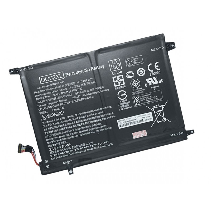 DLH Batterie Li-ion 3.8V 8250mAh 32Wh - DO02XL   DO02033XL   HSTNN-DB7E   HSTNN-LB6Y   810749-2C1   810749-421   810985-005  