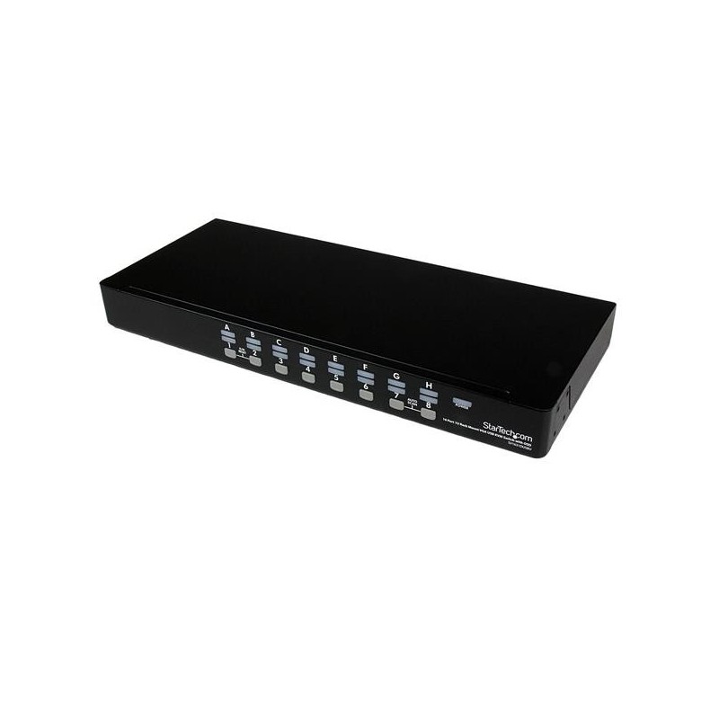 StarTech.com Switch KVM USB VGA à 16 ports avec OSD - Commutateur écran clavier souris à montage en rack 1U