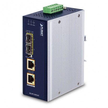 PLANET IGUP-2205AT convertisseur de support réseau 1000 Mbit s Multimode, Monomode Bleu