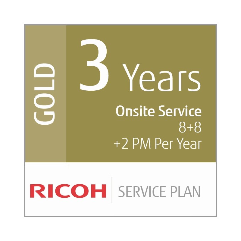 Ricoh Contrat de Service Or de 3 ans (Production Faible Volume)