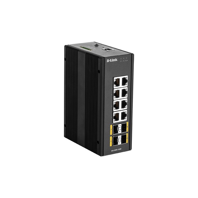 D-Link DIS‑300G‑12SW Géré L2 Gigabit Ethernet (10 100 1000) Noir