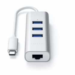 Satechi ST-TC2N1USB31AS station d'accueil USB 3.2 Gen 1 (3.1 Gen 1) Type-C Argent