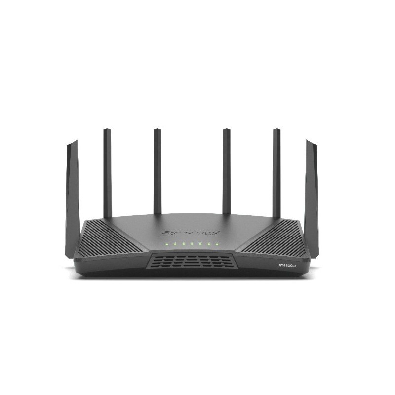 Synology RT6600ax Router WiFi6 1xWAN 3xGbE 1x2.5Gb routeur sans fil Tri-bande (2,4 GHz   5 GHz   5 GHz) Noir