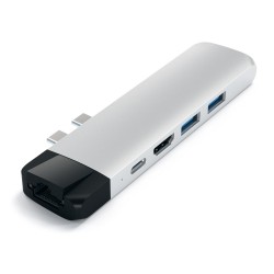 Satechi ST-TCPHES station d'accueil USB 3.2 Gen 1 (3.1 Gen 1) Type-C Argent