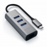 Satechi ST-TC2N1USB31AM station d'accueil USB 3.2 Gen 1 (3.1 Gen 1) Type-C Gris