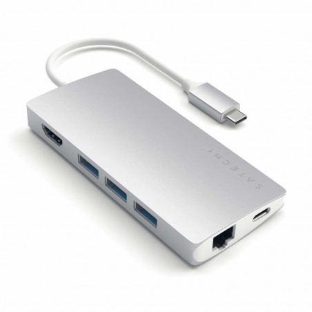 Satechi ST-TCMA2S station d'accueil USB 3.2 Gen 1 (3.1 Gen 1) Type-C Argent