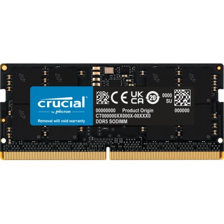 Crucial SORAM D5 5600 24GB CL46 - 24 GB module de mémoire 24 Go 1 x 24 Go DDR5 5600 MHz ECC