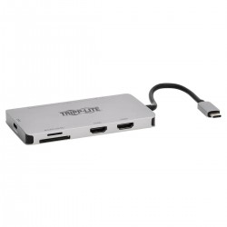 Tripp Lite U442-DOCK8-GG station d'accueil Avec fil USB 3.2 Gen 1 (3.1 Gen 1) Type-C Noir, Gris