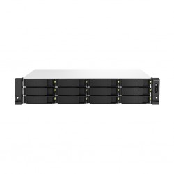 QNAP TS-1264U-RP NAS Rack (2 U) Ethernet LAN Aluminium, Noir