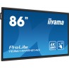 iiyama TE8614MIS-B1AG affichage de messages Écran plat interactif 2,17 m (85.6") LCD Wifi 435 cd m² 4K Ultra HD Noir Écran