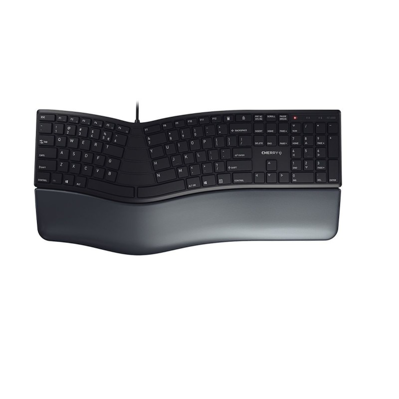 CHERRY KC 4500 ERGO clavier USB QWERTY Anglais américain Noir