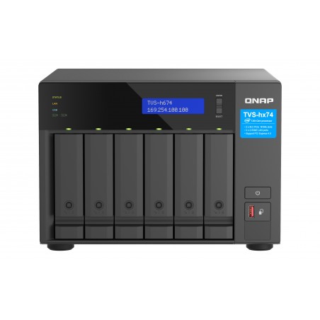 QNAP TVS-h674 NAS Tower Ethernet LAN Noir i3-12100