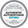 DYMO D1 - Standard Étiquettes - Noir sur rouge - 19mm x 7m