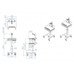 Neomounts MED-M150 chariot et support multimédia Gris Ordinateur portable Panier multimédia