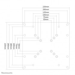 Neomounts plaque d'adaptation vesa