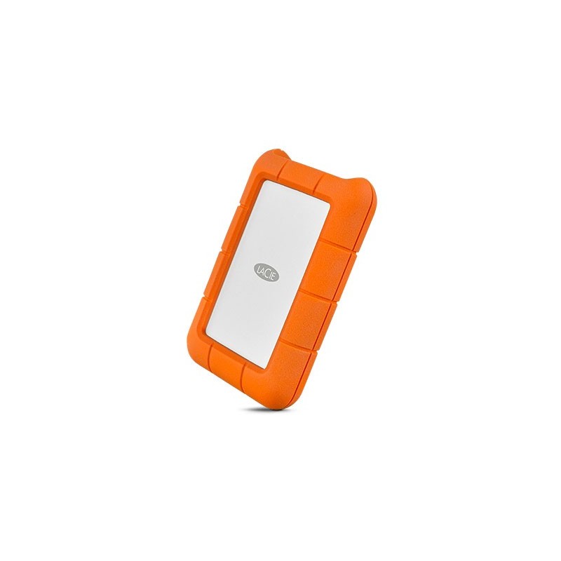 LaCie Rugged USB-C disque dur externe 1 To Orange, Argent