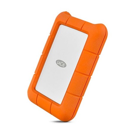 LaCie Rugged USB-C disque dur externe 1 To Orange, Argent