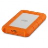 LaCie Rugged USB-C disque dur externe 1 To Orange, Argent