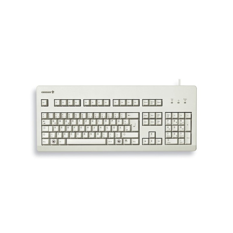 CHERRY G80-3000 MX BLACK SWITCH, Clavier mécanique filaire, gris clair, USB PS2 AZERTY - FR