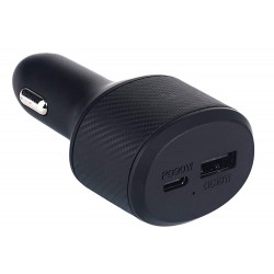 DLH CHARGEUR VOITURE ALLUME CIGARE USB-C 90W POWER DELIVERY POUR ORDINATEUR PORTABLE + USB-A 18W QC 3.0