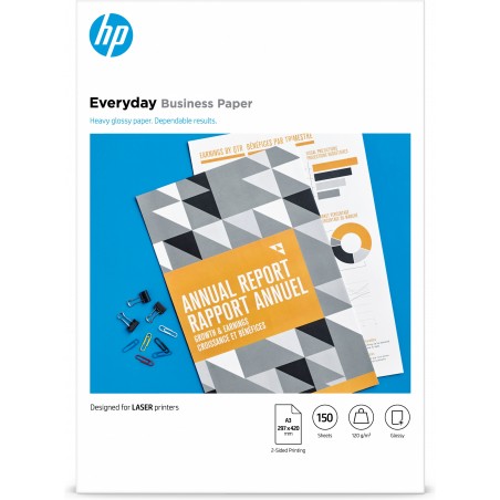 HP Papier Everyday Business, brillant, 120 g m2, A3 (297 x 420 mm), 150 feuilles